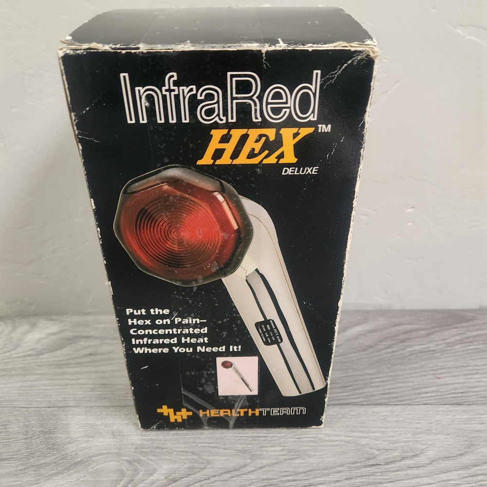 Vintage HealthTeam InfraRed HEX Deluxe Concentrated Heat Therapy Pain Relief Red